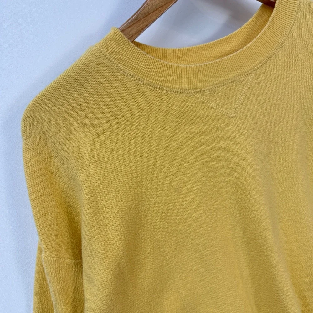 Naadam Sweatshirt Jogger Set Women S Yellow Cotton Cashmere 2 Piece Loungewear - Picture 9 of 16